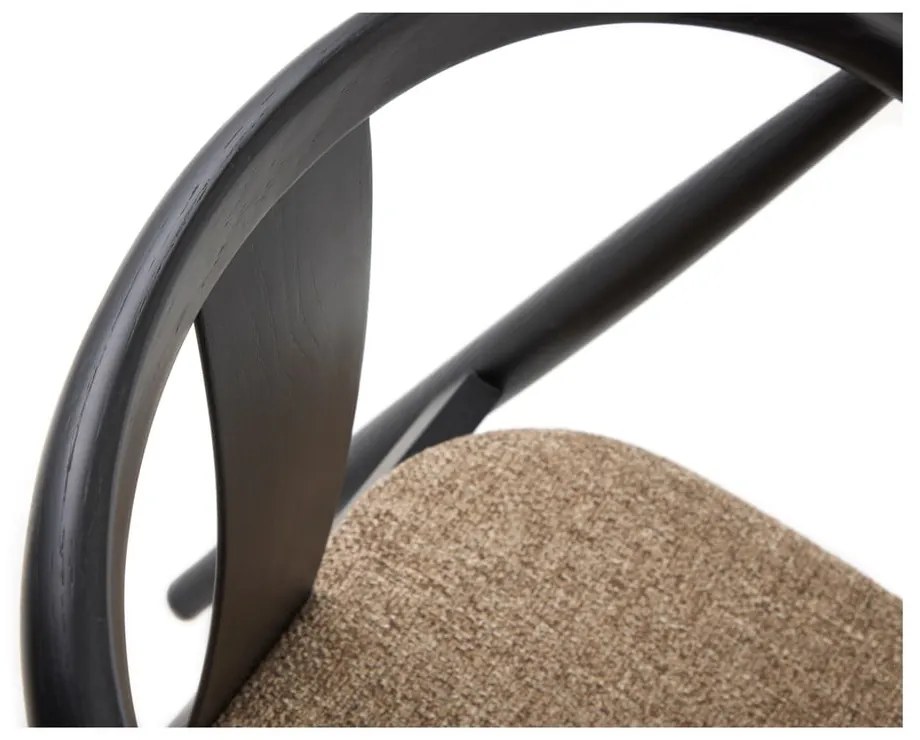 Sedia da pranzo nera e beige Relate - Unique Furniture