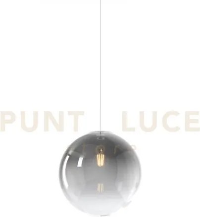Sospensione 1 luce attacco e27 in vetro big eclipse d30cm fume roso...