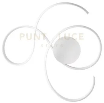 Plafoniera twist a led grande bianco 3000k 2850lm 57w 80x73cm
