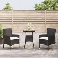 Set Bistr da Giardino 3 pz con Cuscini in Polyrattan Nerocod mxl 93528