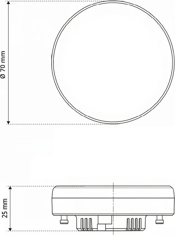 Lampada LED GX53 5W Angolo stretto 38° con chip LED OSRAM Colore Bianco Caldo 3.000K