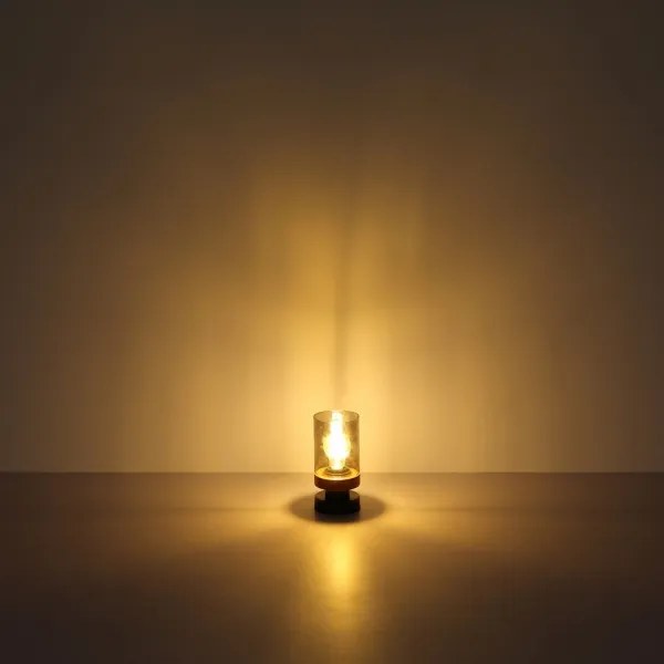 Globo 15557T - Lampada da tavolo FINCA 1xE27/40W/230V metallo/legno