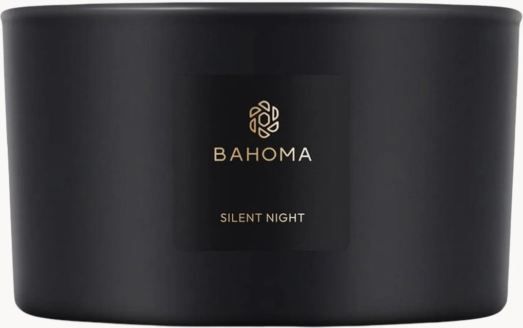 Candela profumata fatta a mano a tre stoppini Silent Night (mandarino, abete e vaniglia)