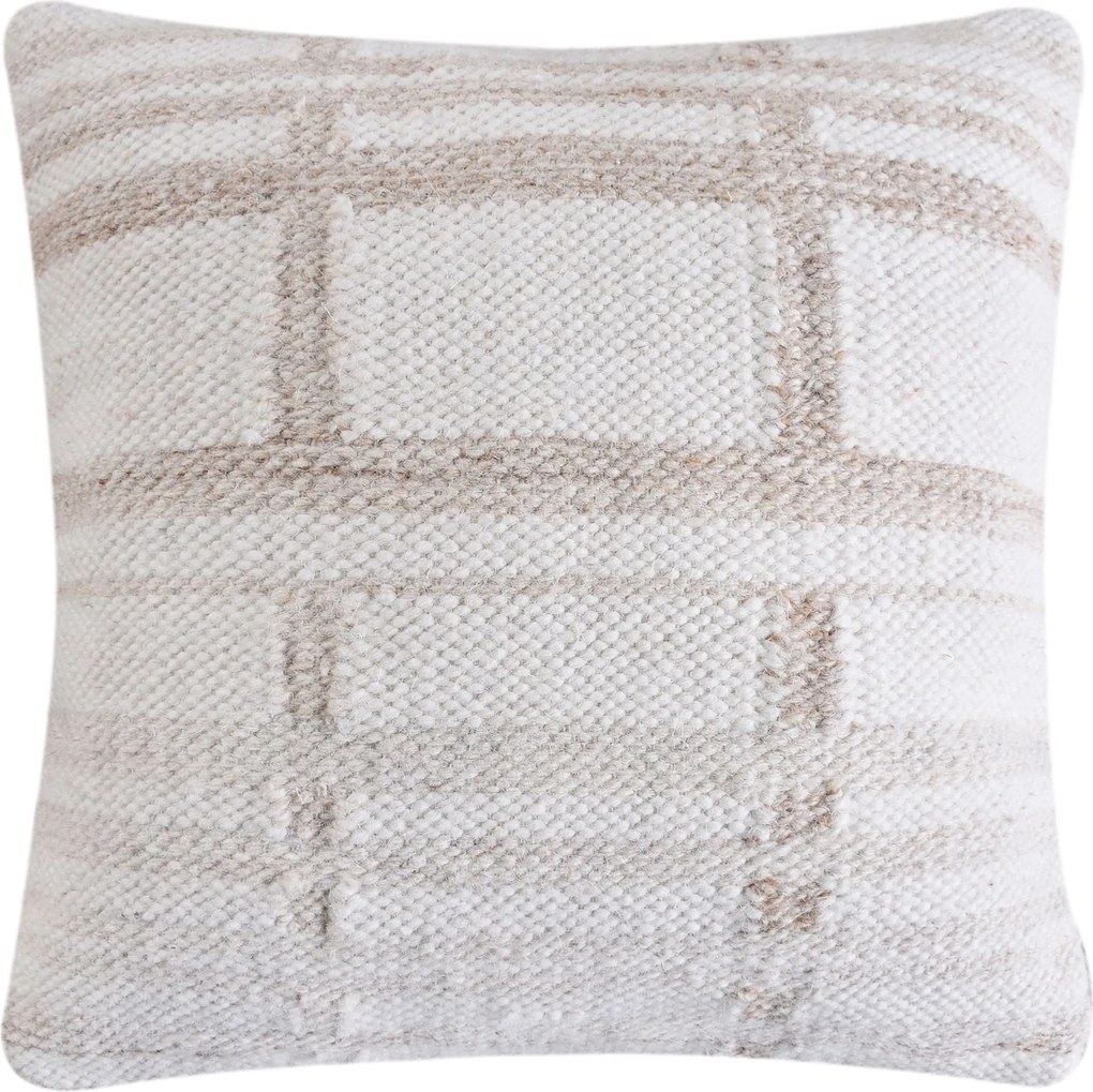 JUPITER - cuscino in lana avorio con decoro 45 x 45