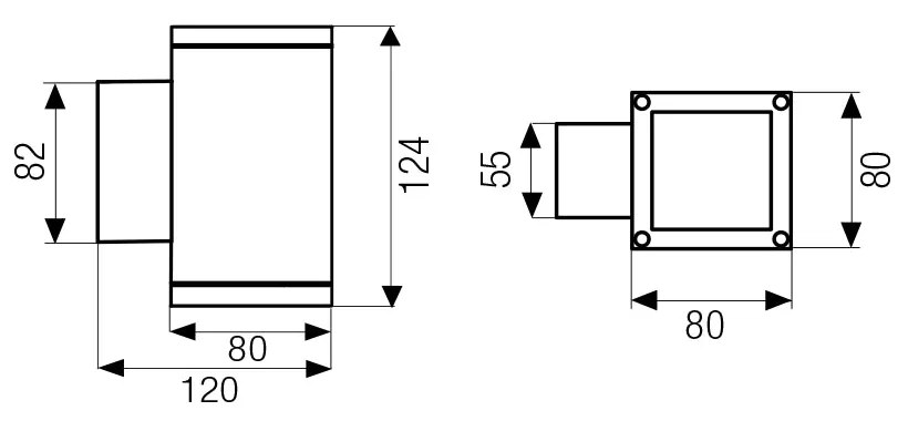 Blitz Quad Monodirezionale Led 4W 500Lm 3000°K 12X12.4Cm