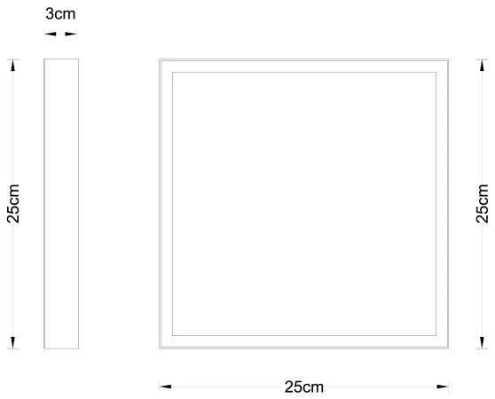 Globo 12382-15 - Plafoniera LED TIBEY LED/15W/230V 25x25 cm