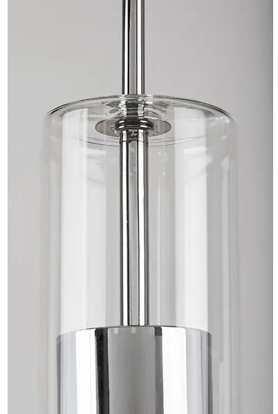 Rabalux 72046 - Lampadario a sospensione con filo KALEVI 1xGU10/50W/230V limpido/cromo