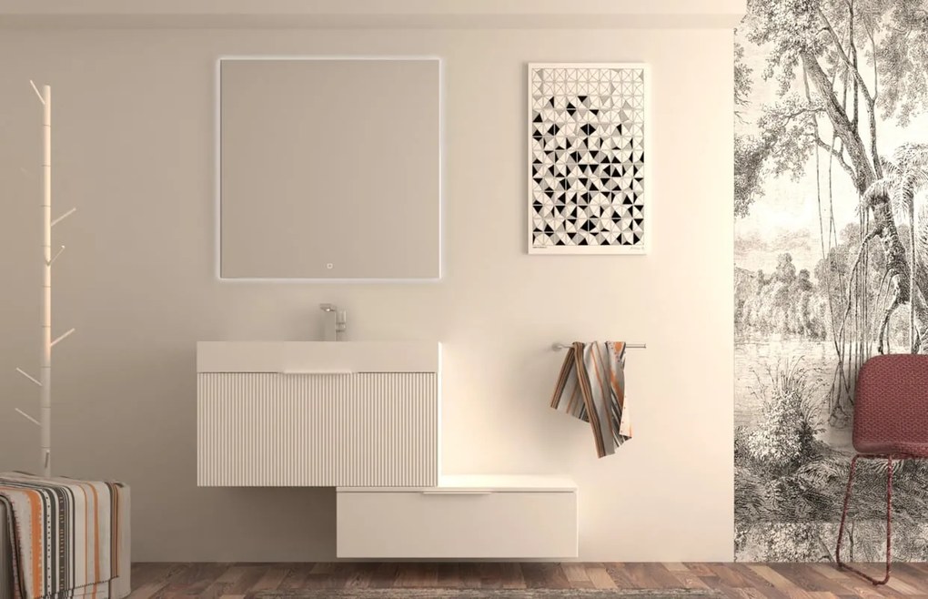 Cassetti in truciolare L 36 x L 45 cm bianco opaco Modula BADEN HAUS