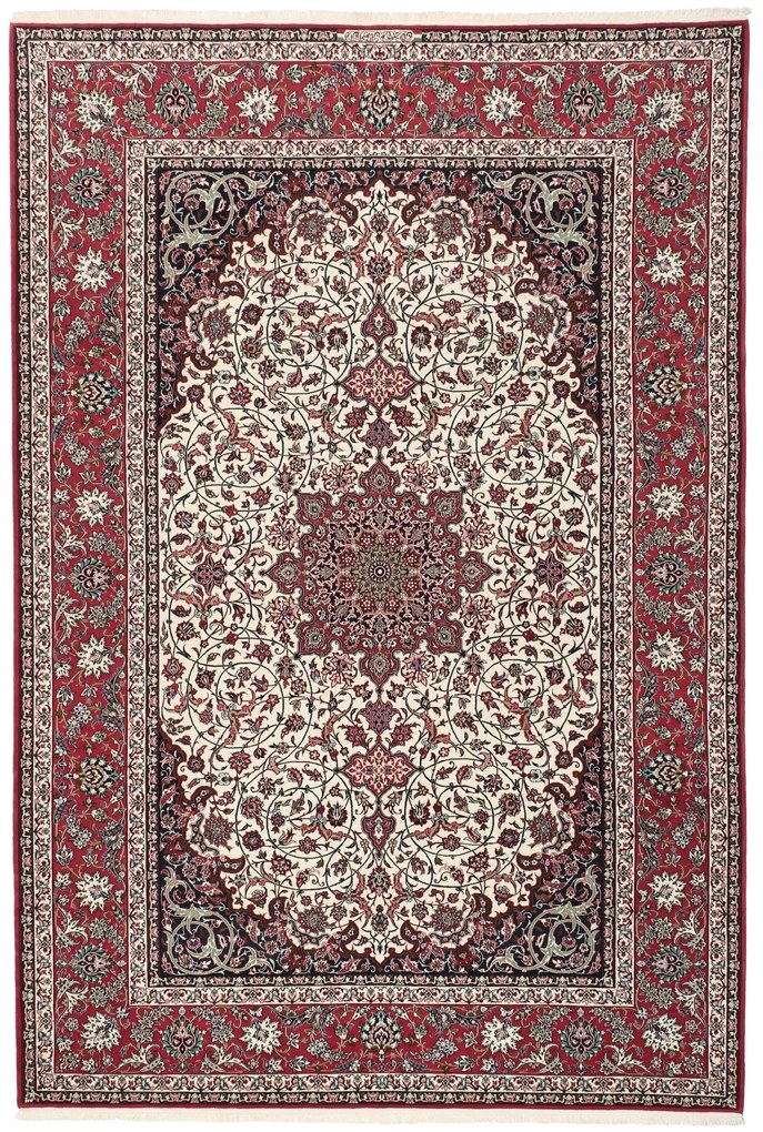 Isfahan Tappeto 310x210 (Iran) Annodato A Mano