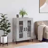 Credenza Grigio Cemento 69,5x34x90 cm in Legno Multistrato 827792