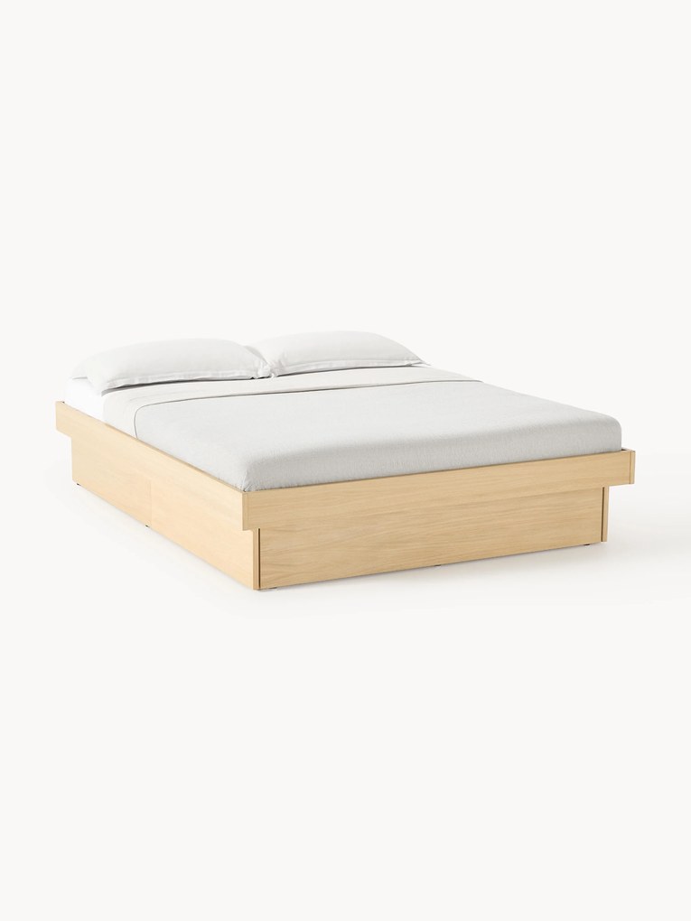 Letto in legno con contenitore Sato