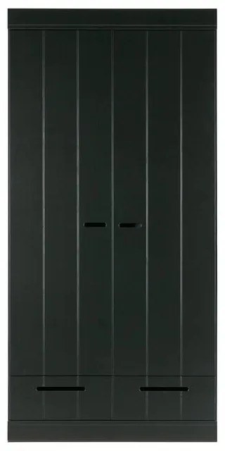 Armadio in pino nero 94x195 cm Connect - WOOOD