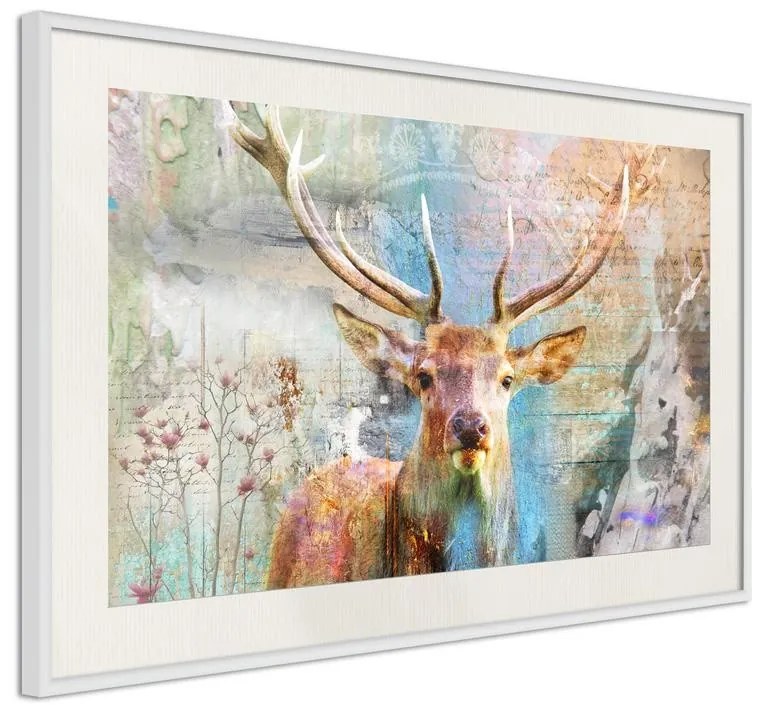 Poster  Pastel Deer  Cornice Quadri Cornice nera, Larghezza x Altezza Home decor 30x20