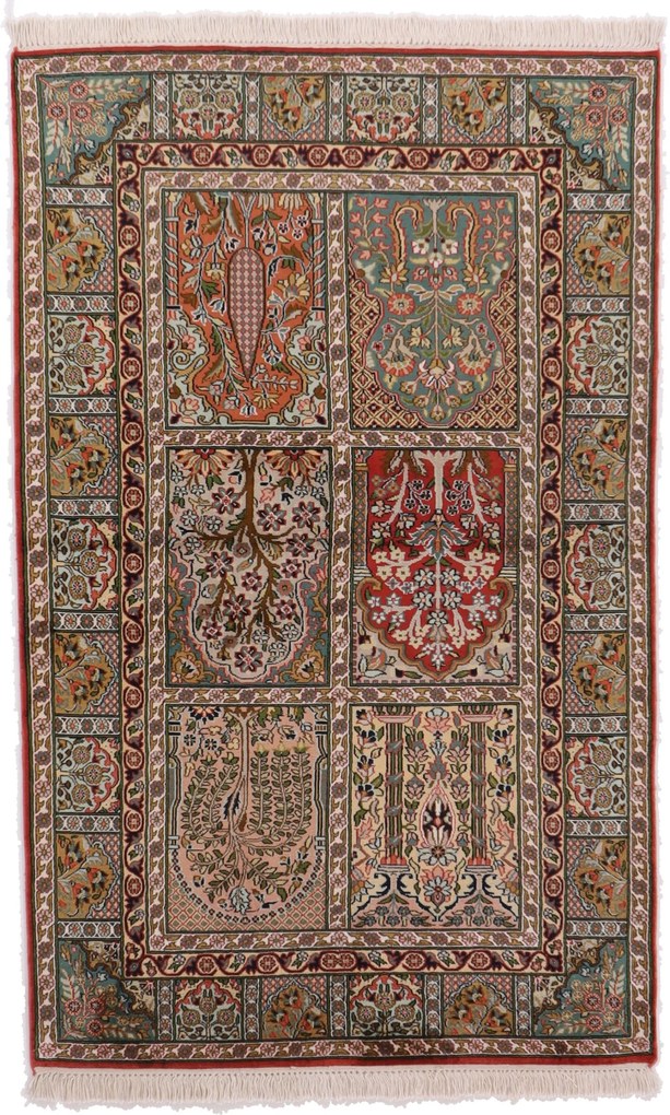 Cashmere Silk Tappeto orientale 90x150 (Indian) Annodato A Mano