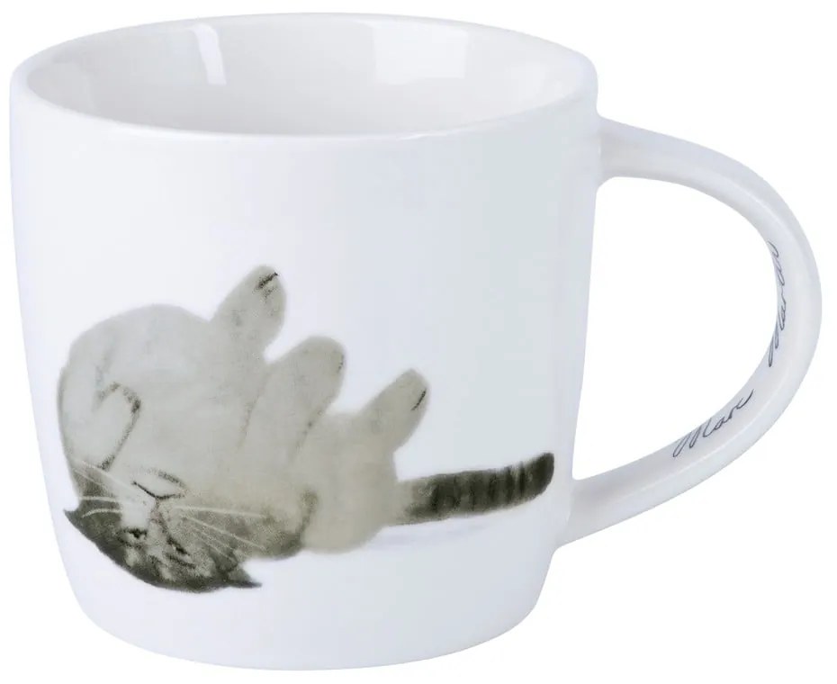 Tazza in porcellana bianca 400 ml Upside Down Cat - Maxwell &amp; Williams