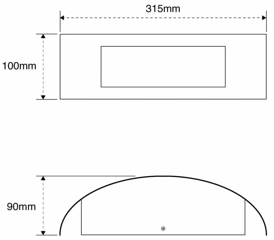 Applique Corten da Parete E27 IP54 da Esterno - Serie ARC
