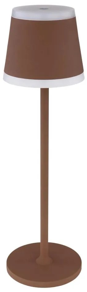 Globo 58433R - Lampada da tavolo LED dimmerabile RIDLEY LED/4,6W/3,7V 3000K marrone