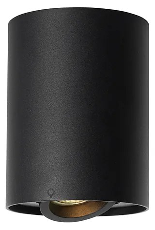 Faretto da soffitto moderno nero orientabile e inclinabile - Rondoo up