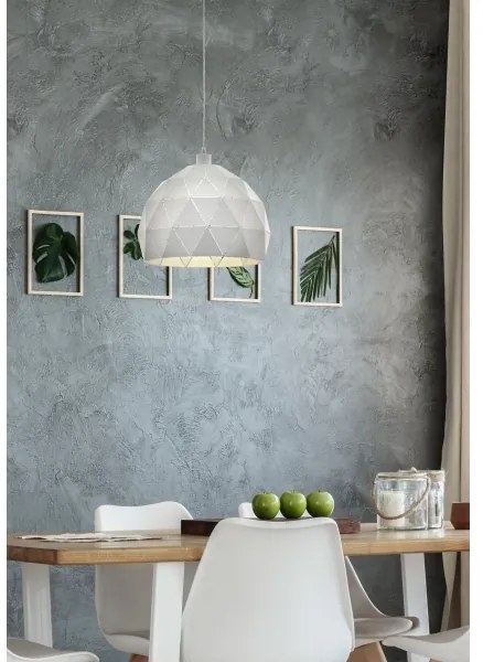 Eglo 97855 - Lampadario a sospensione con filo ROCCAFORTE 1xE27/60W/230V