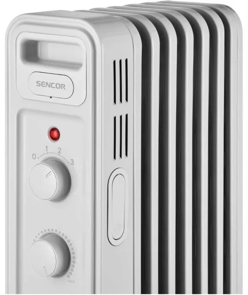Sencor - Radiatore ad olio a 7 elementi, 600/900/1500 W, 230 V, bianco