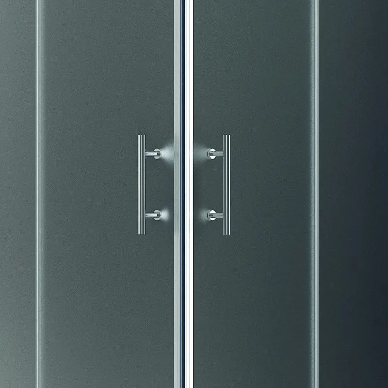 Kamalu - Box doccia 80x70 cm angolare cristallo satinato KF1000