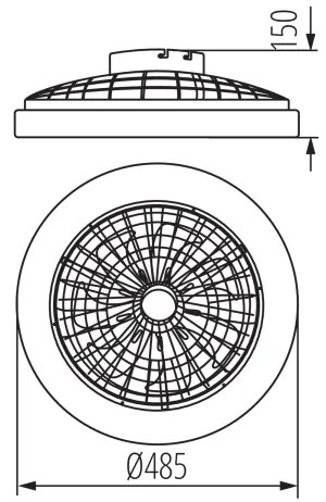 Kanlux 38034- LED RGBW Lampada dimmerabile con ventilatore PLAVE 48W/230V 3000/4000/6500K+RC