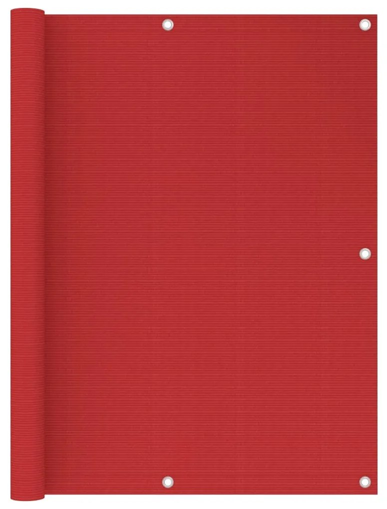 Paravento Da Balcone Rosso 120x300 Cm İn Hdpe /