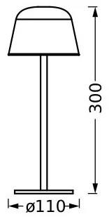 Ledvance - Lampada LED dimmerabile per esterni ricaricabile TAVOLO LED/2,5W/5V IP54 nero