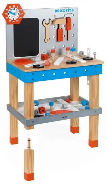 Janod - Laboratorio per bambini con attrezzi BRICOKIDS