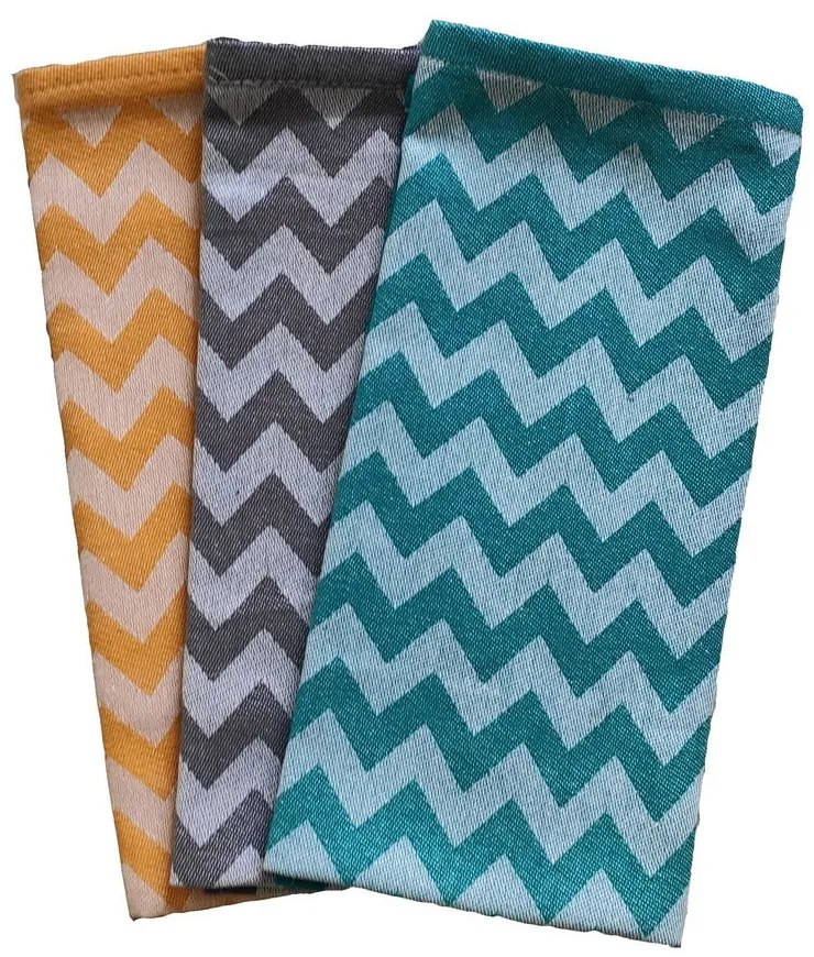 Asciugamani in cotone in set da 3 70x50 cm Geometry - JAHU collections