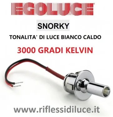 Egoluce snorky faretto da incasso led 1W 3000° Kelvin