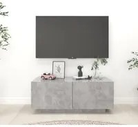 Mobile TV Grigio Cemento 100x35x40 cm in Truciolato