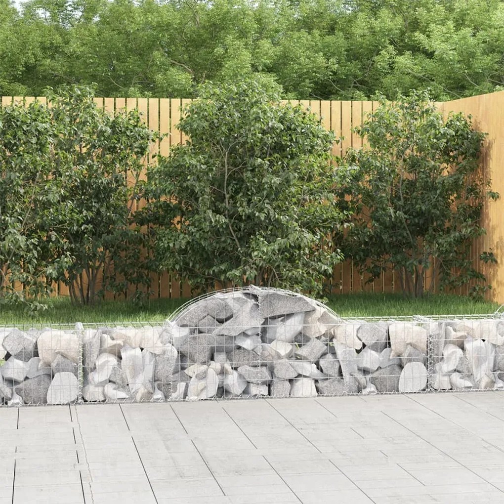Cesti Gabbioni Ad Arco 9 Pz 200x30x40/60 Cm Ferro Zincato /