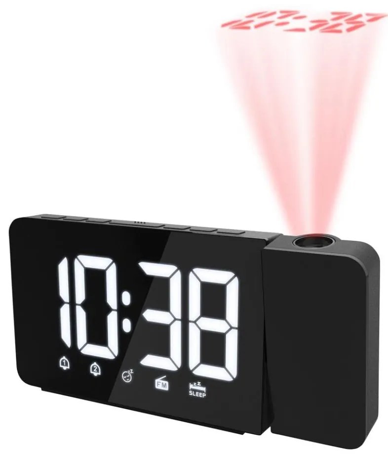 Solight CA04 - Radiosveglia con display LED e proiettore 1xCR2032/5V