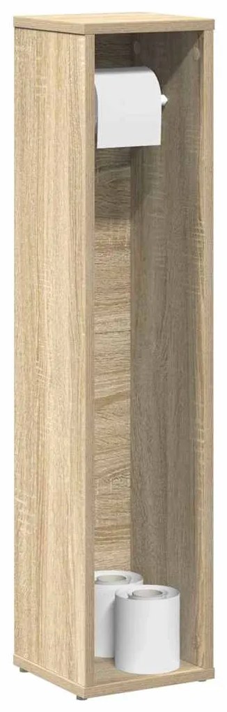 Mobile Da Bagno Con Portarotolo Rovere Sonoma 20,5x20x90 Cm /
