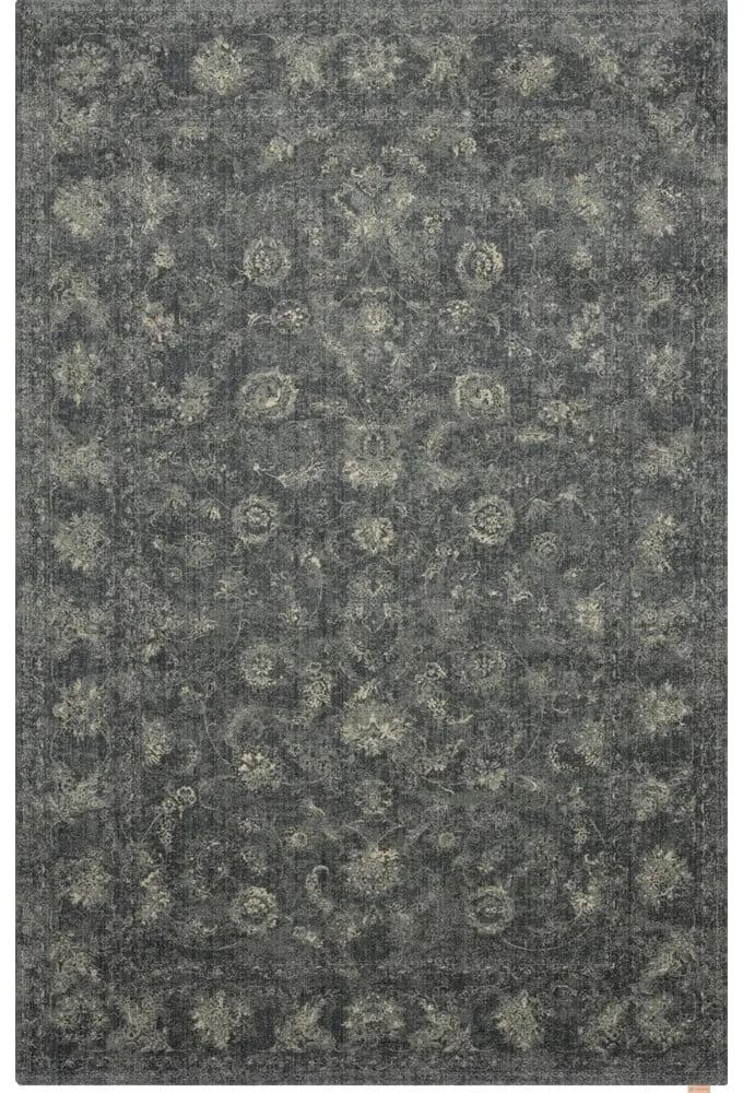Tappeto in lana grigio 200x300 cm Calisia Vintage Flora - Agnella