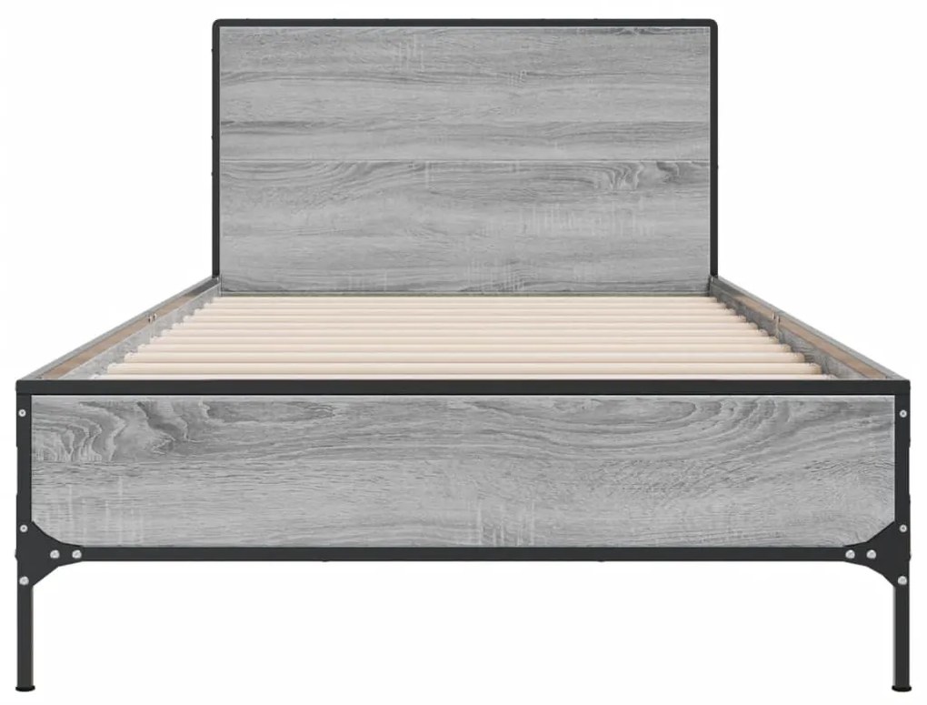 Giroletto grigio sonoma 100x200 cm legno multistrato e metallo