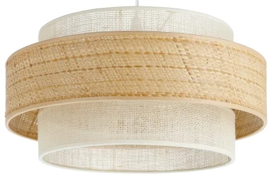 Lampadario su cavo BOHO 1xE27/60W/230V Ø 40 cm iuta/crema