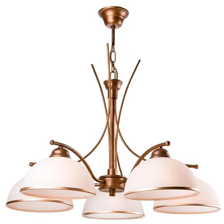 Lampadario a sospensione con catena PATRYCJA 5xE27/60W/230V