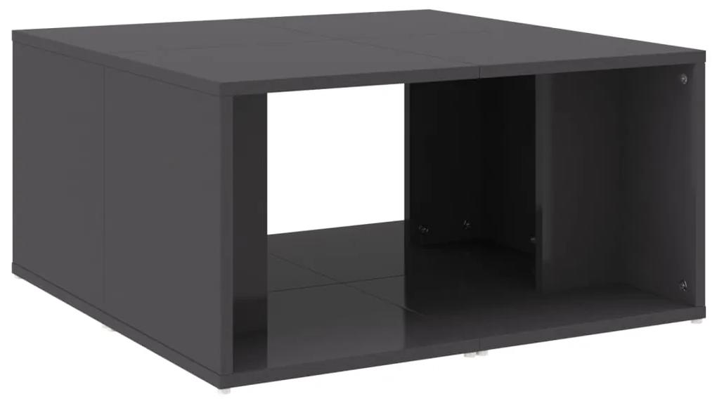 Tavolini da salotto 4 pz grigio lucido 33x33x33cm in truciolato
