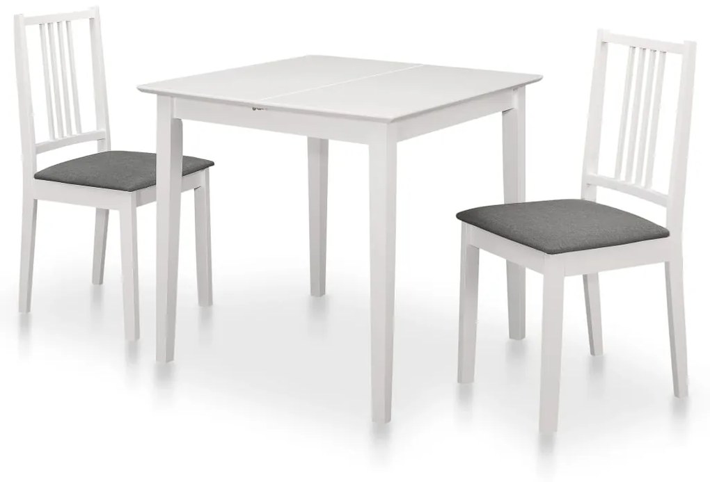 Set Da Pranzo 3 Pz İn Mdf Bianco /