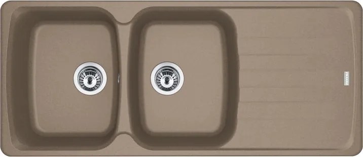 Lavello integrato 2 vasche in fragranite beige FRANKE Antea L 116 x L 50 cm