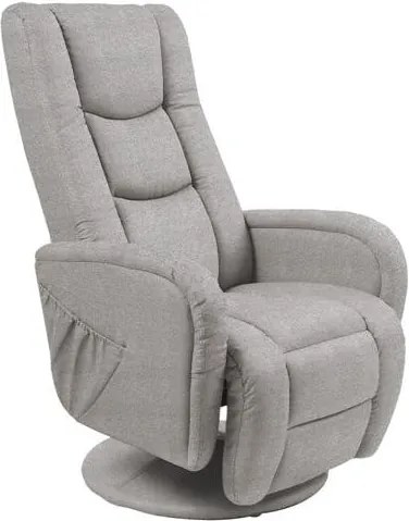 Poltrona reclinabile Pulsar 2 con funzione massaggio in tessuto grigio - H106 cm