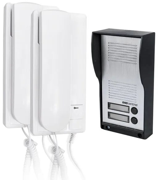 Citofono con filo SCS SENTINEL AUDIOKIT DUO 2 fili 2 pulsanti, 16 suonerie bianco