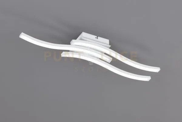 Route plafoniera led 15w 1800lm, 4000k 3 bacchette ondulate antraci...