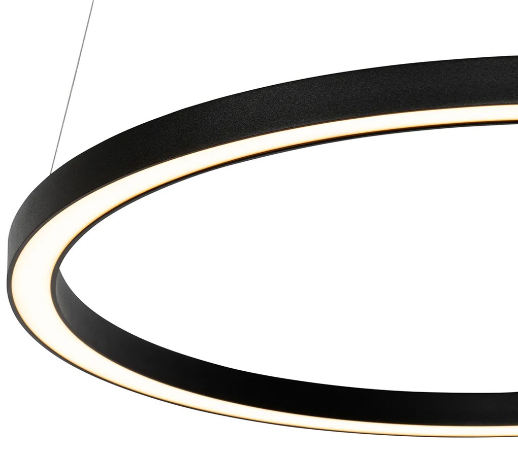 Lampada a sospensione nera 60 cm con LED dimmerabile a 3 livelli - Girello