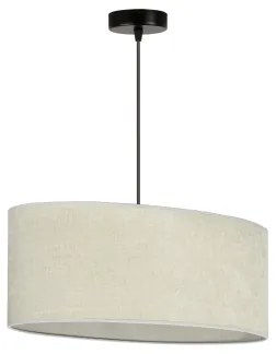 Duolla - Lampadario a sospensione con filo OVAL 1xE27/15W/230V grigio
