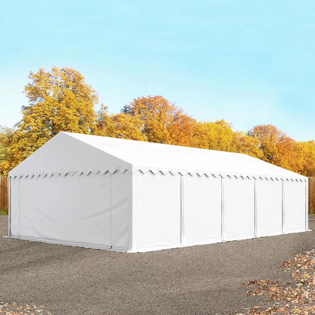 TOOLPORT 5x10 m tenda capannone, PVC 750, telaio perimetrale, bianco - (7174)