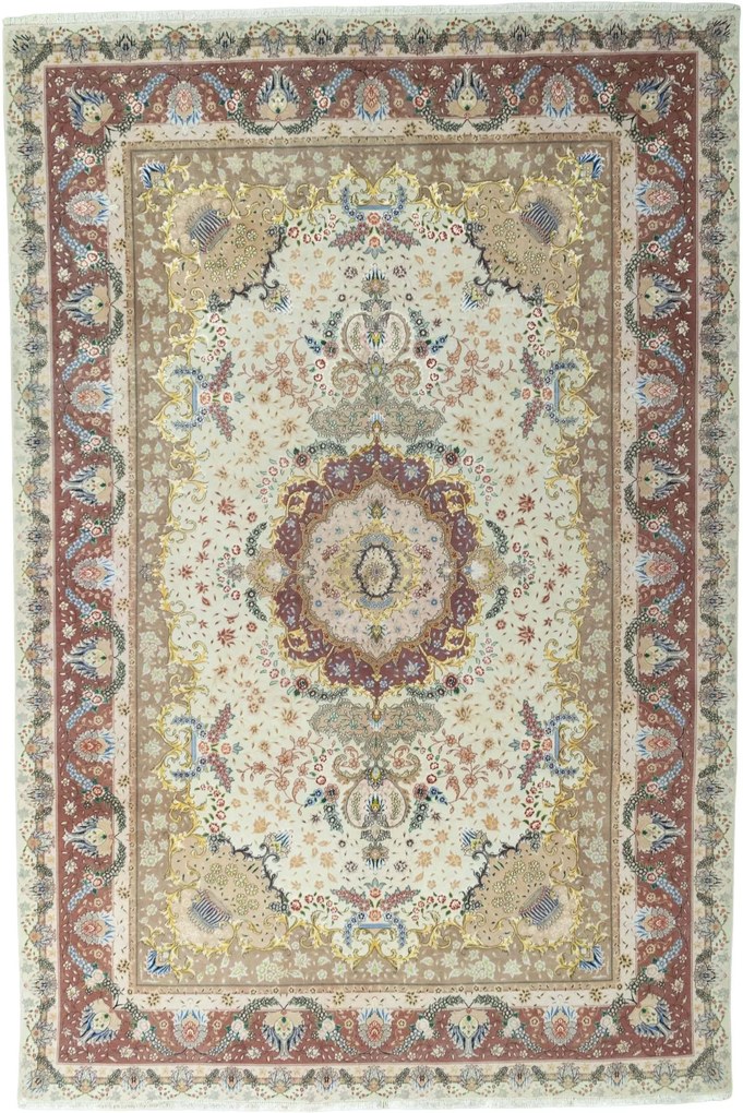 Tabriz Tappeto persiano 210x310 Beige (Iran) Annodato A Mano