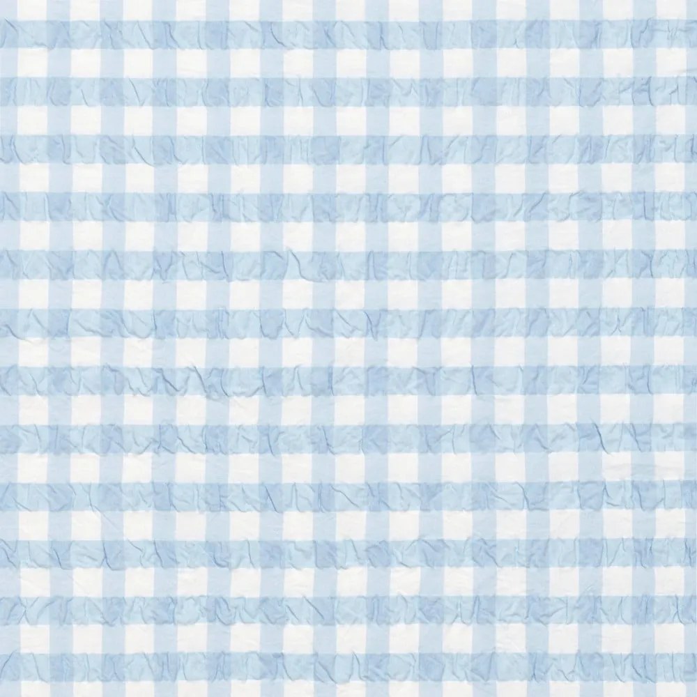 Biancheria da letto in crêpe esteso bianco e azzurro per letto singolo 140x220 cm Bæk&amp;Bølge - JUNA